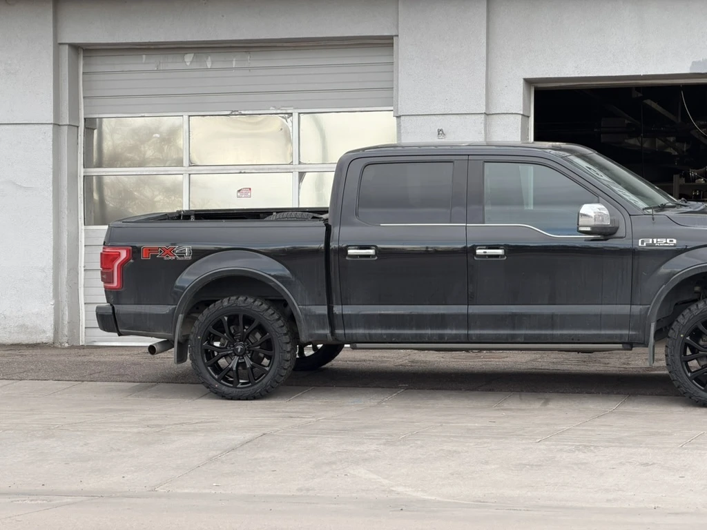 Replica Wheels 22" Ford F150 Platinum 1125 Black Rim on 2017 Ford F-150