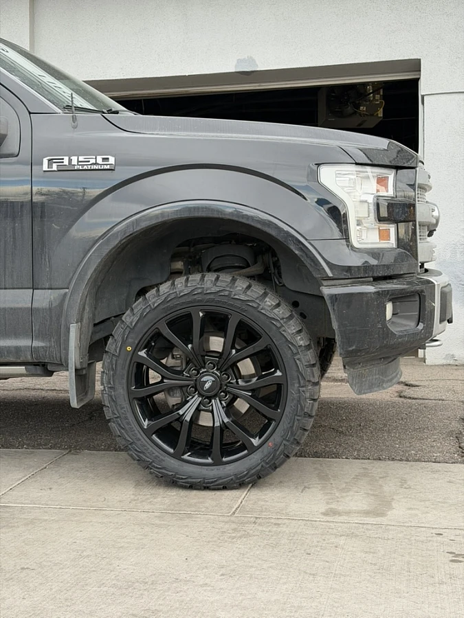 Replica Wheels Black 22" Ford F150 Platinum 1125 Wheel on 2017 Ford F-150