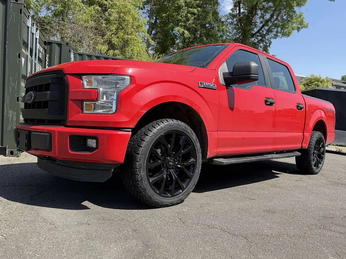2018 Ford F-150 with Replica Wheels 22" Ford F150 Platinum 1125 Black Wheels