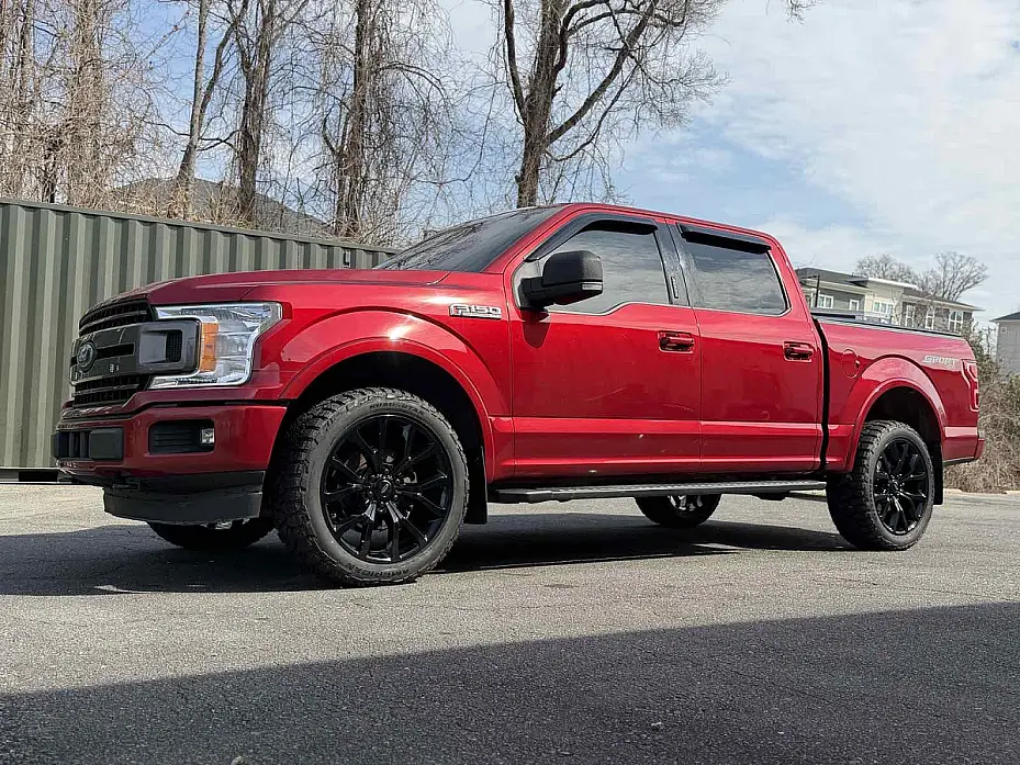 2020 Ford F-150 with Replica Wheels 22" Ford F150 Platinum 1125 Black Wheels