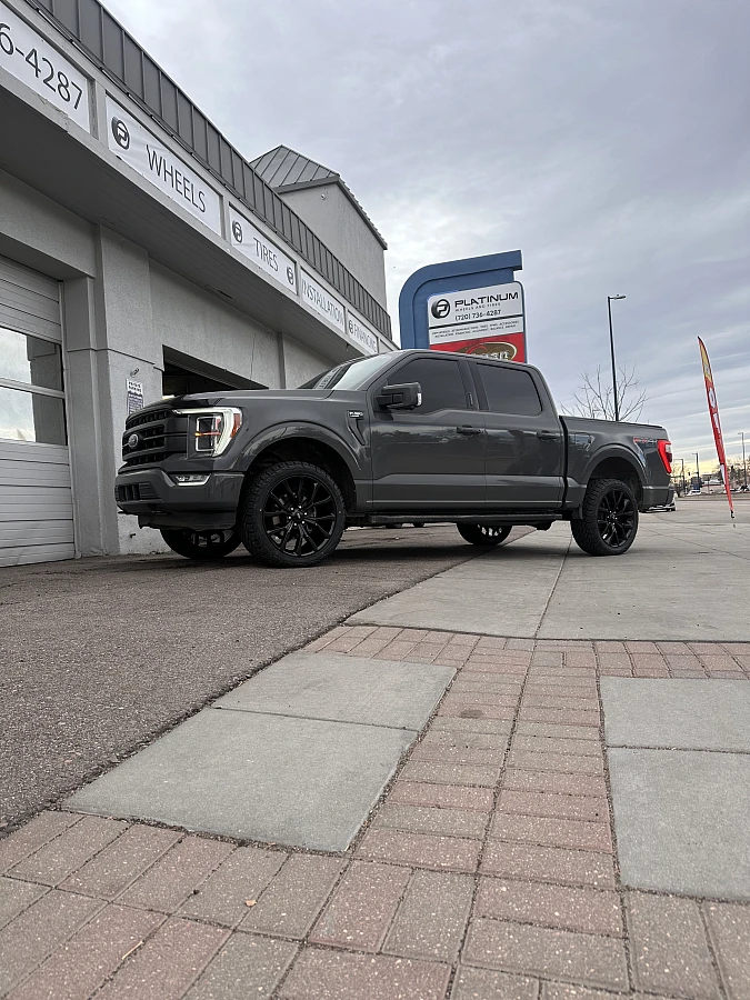 Black Replica Wheels 22" Ford F150 Platinum 1125 on 2025 Ford F-150