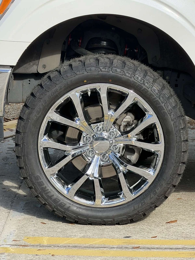 2025 Ford F-150 Replica Wheels 22" Ford F150 Platinum 1125 Chrome Wheel