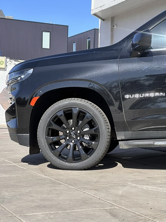 2025 Chevrolet Suburban with Replica Wheels 22" High Country 1115 Black Rims