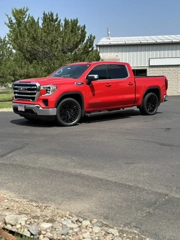Replica Wheels 22" Hollander 1109 Black Rim on 2020 GMC Sierra 1500