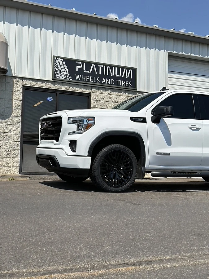 2022 GMC Sierra 1500 with Replica Wheels 22" Hollander 1109 Black Wheels