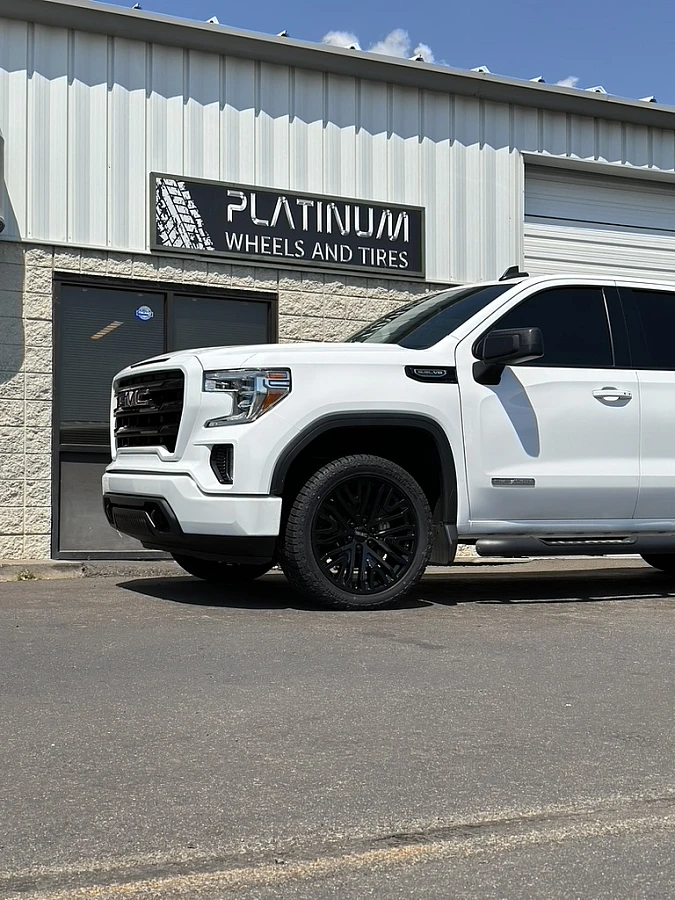 Replica Wheels 22" Hollander 1109 Black Rim on 2022 GMC Sierra 1500