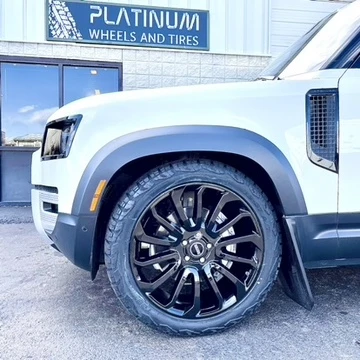 2024 Land Rover Defender with Replica Wheels 22" Range Rover Autobiography 1132 Black Wheels