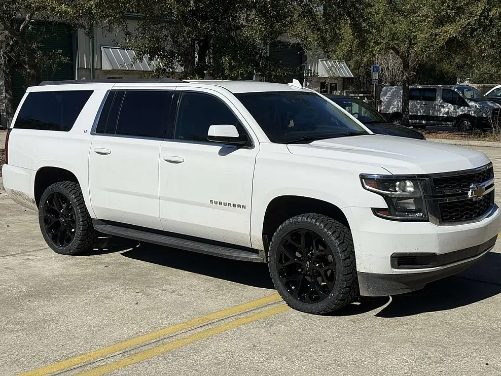 Replica Wheels 22" Snowflake Style 1101 Black on 2015 Chevrolet Suburban
