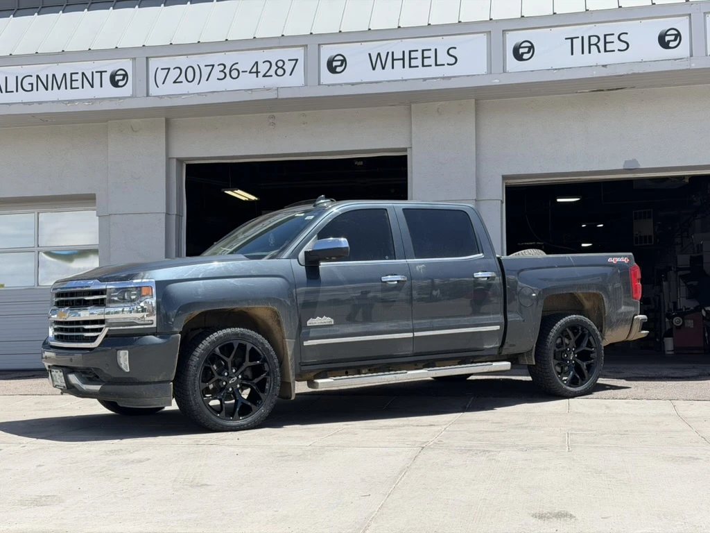 Black Replica Wheels 22" Snowflake Style 1101 on 2016 Chevrolet Silverado 1500