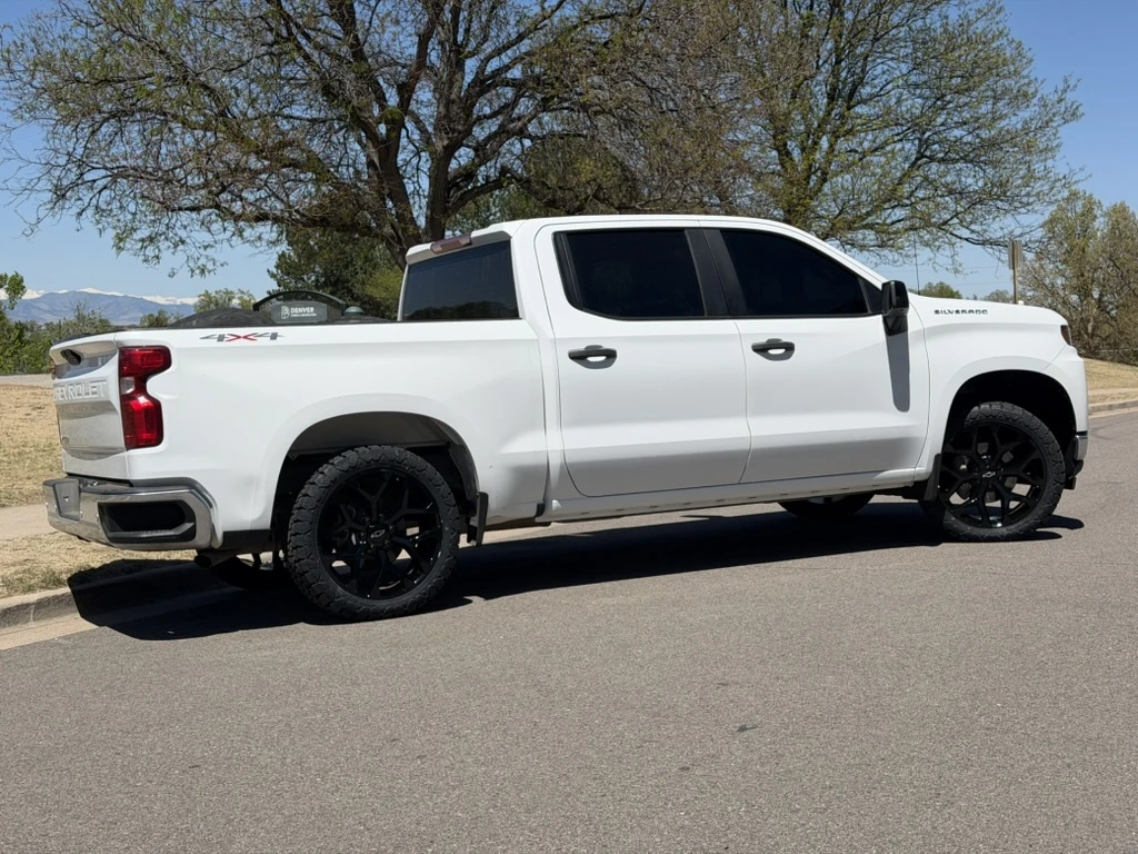 Replica Wheels 22" Snowflake Style 1101 Black Aftermarket Wheel on 2023 Chevrolet Silverado 1500