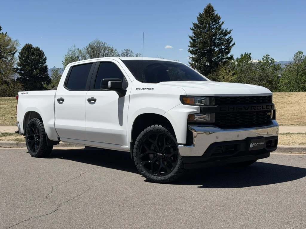 Replica Wheels 22" Snowflake Style 1101 Black Rim on 2023 Chevrolet Silverado 1500