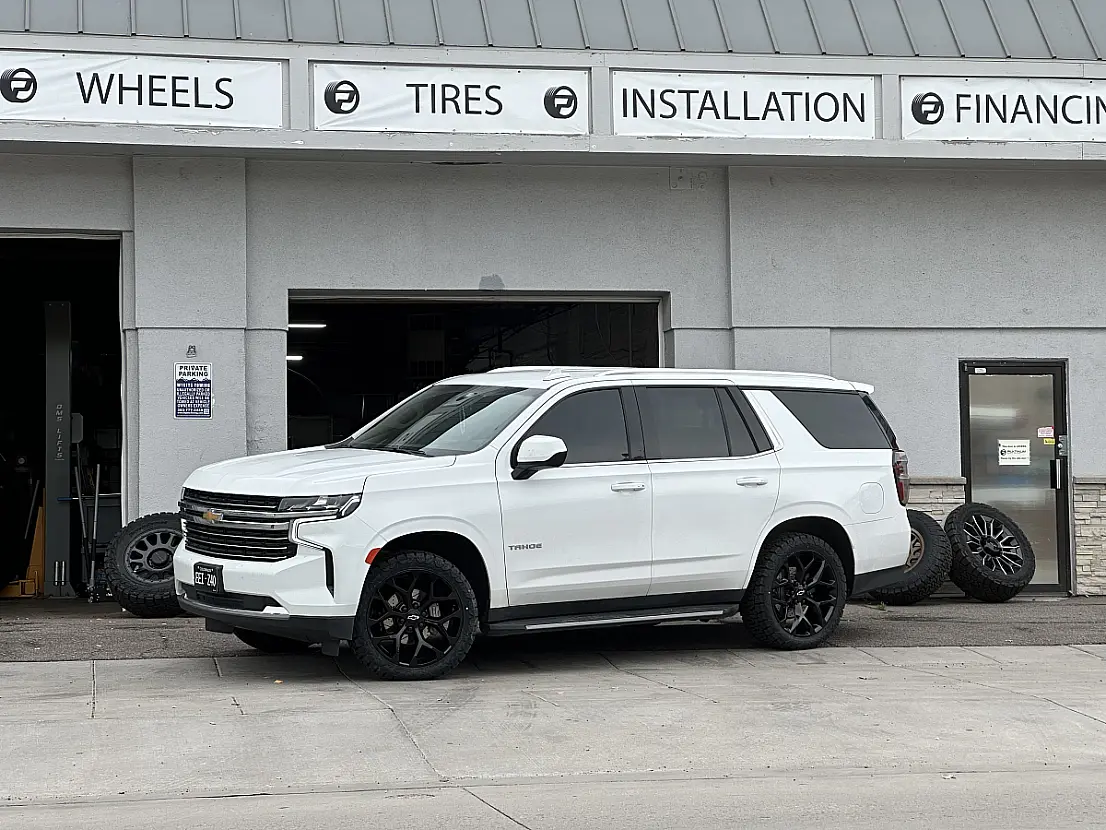 2025 Chevrolet Tahoe Replica Wheels 22" Snowflake Style 1101 Black Wheel
