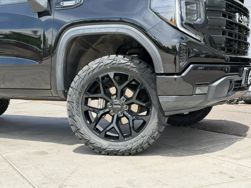 2025 GMC Sierra 1500 Rolling on Replica Wheels 22" Snowflake Style 1101 Black