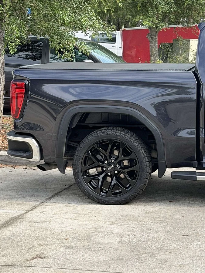 2026 GMC Sierra 1500 with Replica Wheels 22" Snowflake Style 1101 Black Wheels