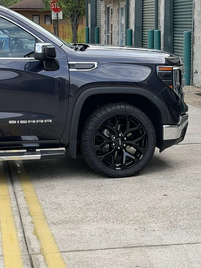 Black Replica Wheels 22" Snowflake Style 1101 on 2026 GMC Sierra 1500