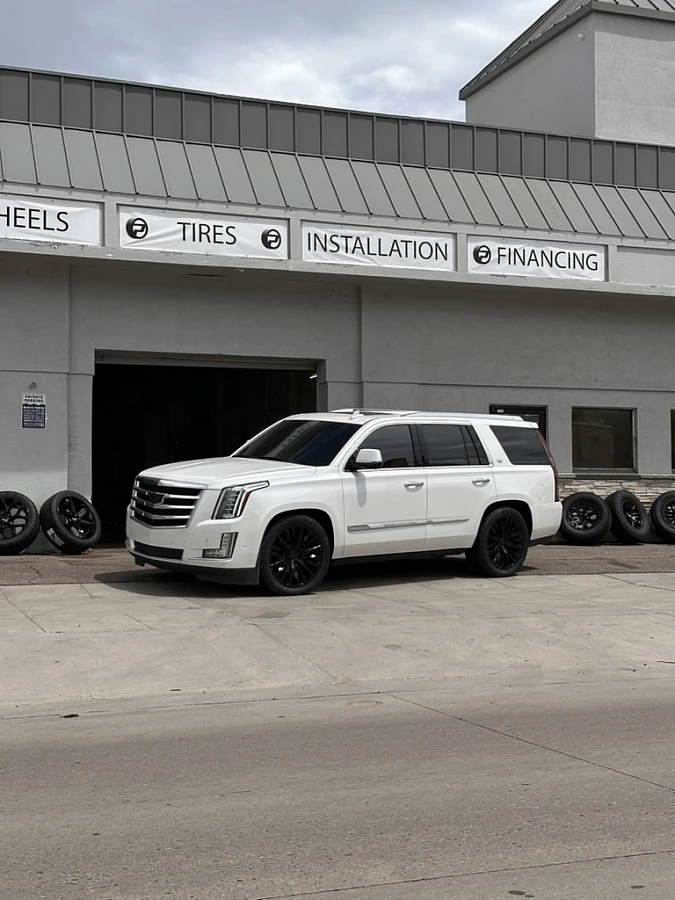 2020 Cadillac Escalade with Replica Wheels 22" Style 1114 Black Rims