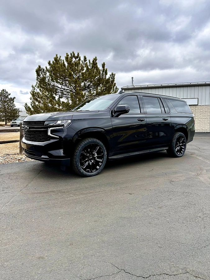2024 Chevrolet Suburban with Replica Wheels 22" Style 1120 Black Wheels